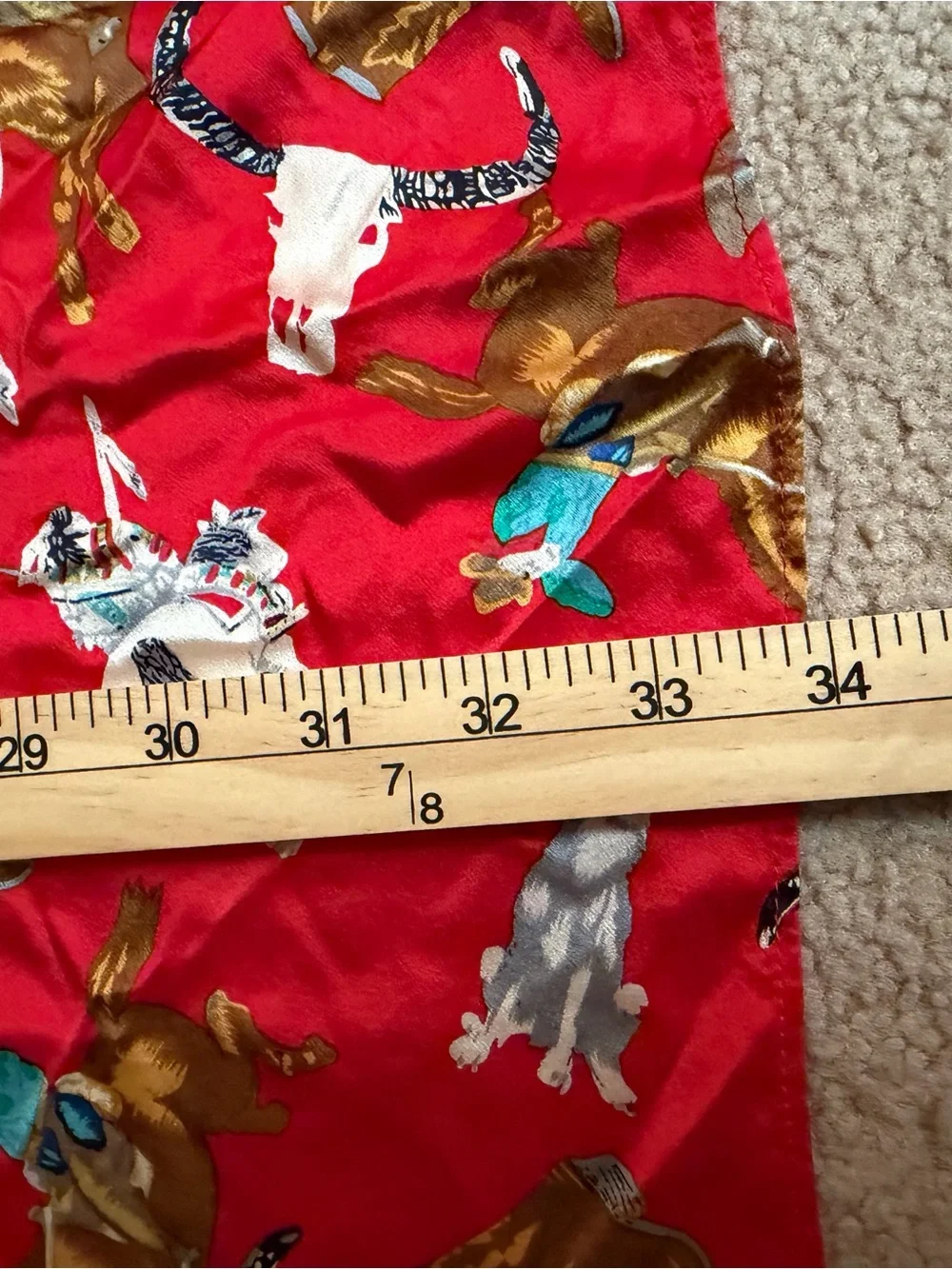 Retired Covey of Quail 100% Silk Wild Rag Red Horse Cowboy Scarf 34x34 USA EUC
